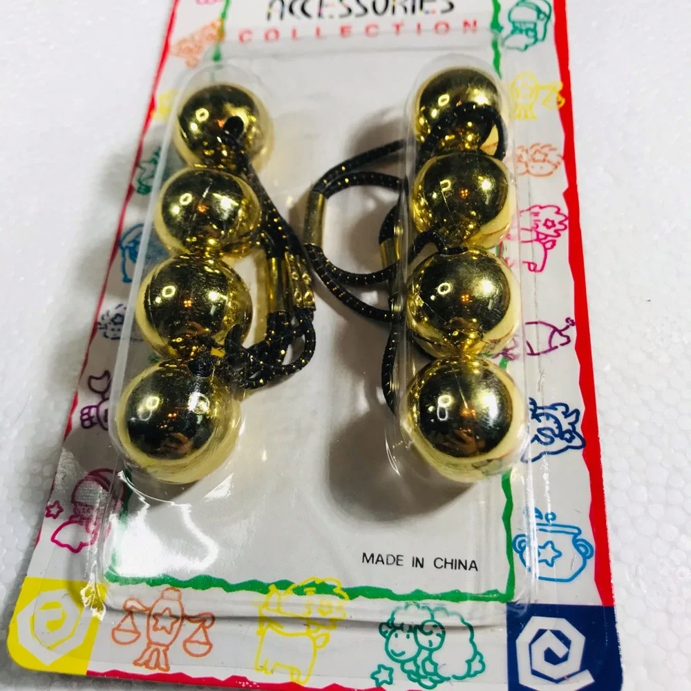 Gold Ball Vintage Hair Accessories Streetwear kidcore 80s 90s throwback